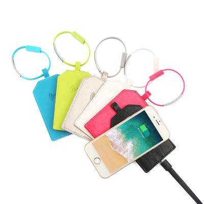 China Wholesale Custom PU Leather Luggage Wireless Charging Tag With Wireless Charging for sale