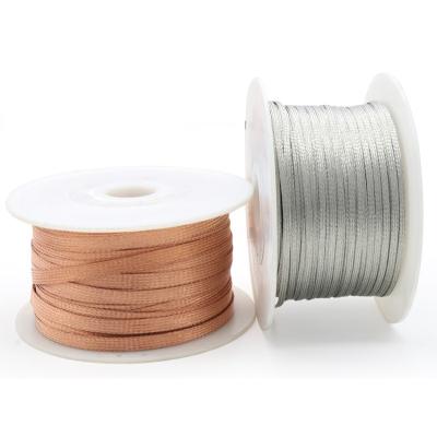 China Plain or Twill Weave Flat Tinned Copper Braid 3/8