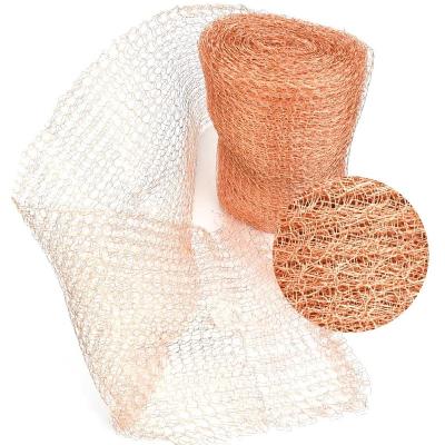 China Pest Control or Industrial Filtration Customized Mesh Copper Cutting for Snail Rodent Plants Alloy Copper Knitted Round Mesh for sale