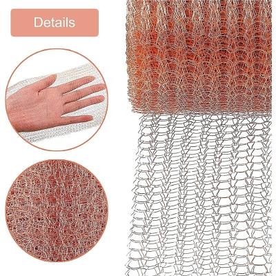 China Amazon Industrial Hot Selling Filtration Knitted Copper Wire Mesh Brass or Pest Control for Pest Control Mouse Rat Gas Liquid Copper Mesh for sale