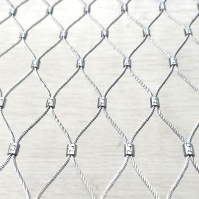 China Plain Weave Stair Fencing Stainless Steel Wire Rope Mesh Factory Trellis Stainless Steel Rope Mesh for sale