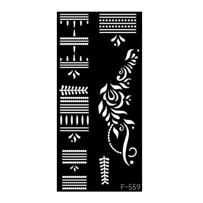 China Temporary Hot Sale Low Price Factory Custom Henna Glitter Black Tattoo Stencils Glitter Tattoo Sticker for sale