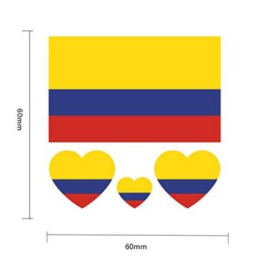 China Small Body Face Temporary Sticker Nation Flag Temporary Top 32 Nations World Cup Tattoo Stickers Colombia for sale