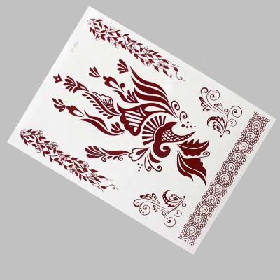 China Temporary Sticker Henna Color Tattoos Fashion Beauty Sticker with Arabic Style for sale