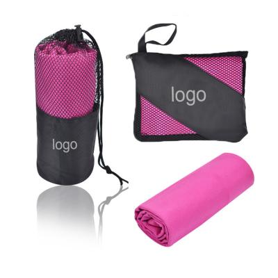 China Wholesale Kids Safe Quick Dry Personalised Gym Microfiber Sweat Towel Travel Fitness Sports Towel With Mesh Bag for sale