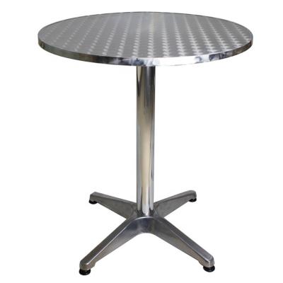 China Outdoor Round Shape Aluminium Garden Folding Stainless Steel Top Coffee Table Te koop