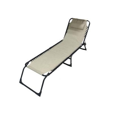 中国 Outdoor Patio Folding Bed Beach Sun Chaise Lounger Foldable Sleeping Bed 販売のため