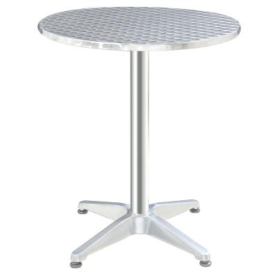 China Outdoor Aluminium Dining Table Furniture Restaurant Round Shape Coffee Desk for sale