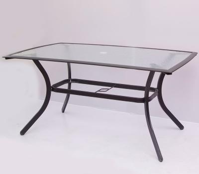 Cina Morden Outdoor Metal Steel Patio Garden Square Dining Table 150*90*90cm Size in vendita