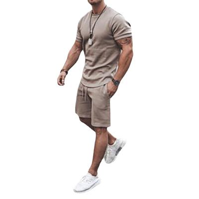 China New Arrival Breathable Printing KD Male Summer Clothing Solid Logo Shirts And Shorts Jogging Suit For Men's Two Piece Short Set - for sale