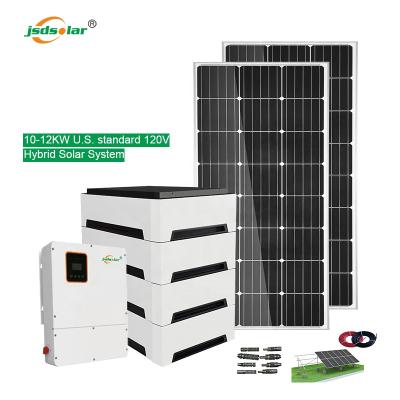 China Home 10 12 Standard 10KW 12KW Lithium Solar Power 120V US Solar System Lithium Hybrid System For US Market for sale