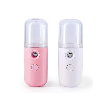 China 2020 High Quality Ionic Water Facial Massager Nano Mist Sprayer CE Portable Electric Rechargeable Facial Steamer Lithium Battery High Quality DEEP CLEANSING ABS for sale