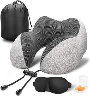 China Sustainable Neck Pillow Memory Foam Pillow U Shaped Travel Pillow for sale