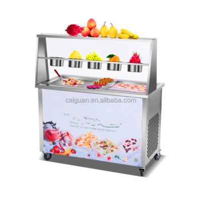 China Restaurant Ice Cream Roll Machine Commercial Double Pan Ice Roll Maker Made In China for sale