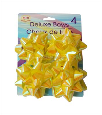 China Eco - Friendly Luminous Color SR Gift Iridescent Bow For Decoration Star Bow for sale