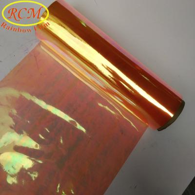 China Water Soluble PET Irisescent Film For Transparent Decoration Lamination Film for sale