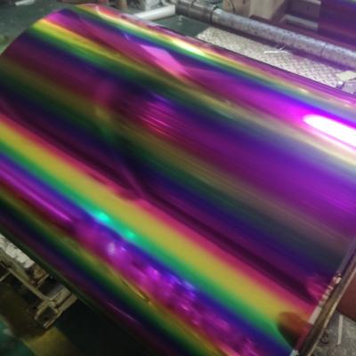 China Multi Color Rainbow Color New Technology New Metallic Film Design for sale