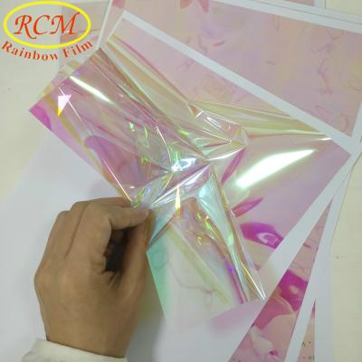 China Korea Premium Moisture Proof Iridescent Rainbow Film PET Holographic Film for sale