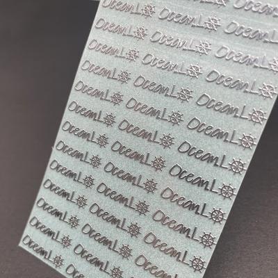 China Free Samples Waterproof Metal Brand Logo Label For Glass Metal Transfer Sticker for sale