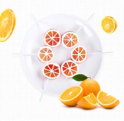 China 20g Natural Orange Fruit Flavor Cartoon Shaped Lollipops Gummy Candy Exotic Snacks for sale