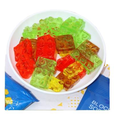 China 42g Building Block Natural Gummy Toy Snack Candy Fruit Flavor for sale