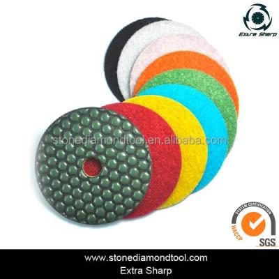 China Shine Stone Outdoor Diamond Dry Polishing Pads High Polishing Luster for sale