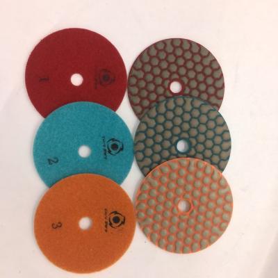 China Dry Pads 4 Step Dries Thicker Than Common 3 Inch For Granite Polishing, Porcelain Polishing Pads for sale