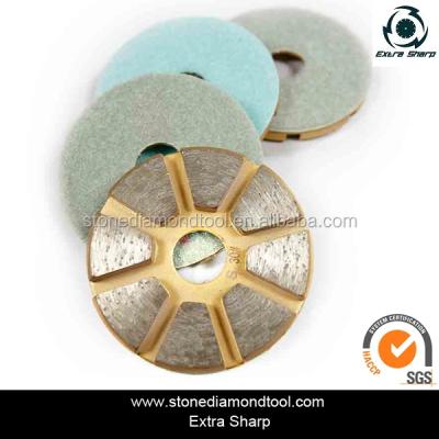 China Aggressive Diamond Tools For New Grinding Made Of Long Life Concrete&Cement Concrete Floor Grinding Pads 4 inch/10mm Thickness for sale