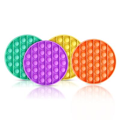 China 30CM Busy Person Squeeze Toys Finger Sensory Toys Push Bubble Squishy Round Shape Stress Reliever Toys T-211201 for sale