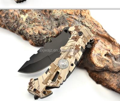 China Quick-change Yangjiang Free Sample Outdoor Tactical Stainless Steel Survival Hunting Folding Pocket Knife for sale