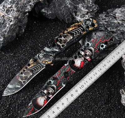 China Quick-change 3D Printing Free Sample Stainless Steel Outdoor Tactical Survival Hunting Folding Pocket Knife for sale