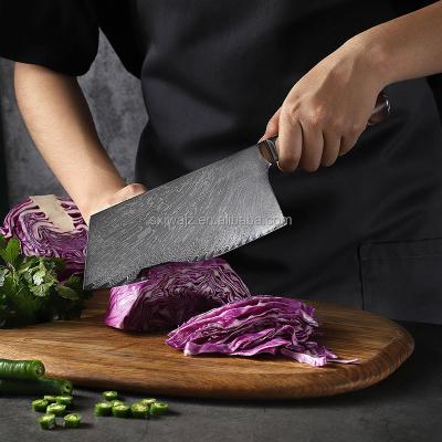 China Sustainable High End Amazon OEM Butcher Knife Stainless Steel Kitchen Cleaver Knife for sale