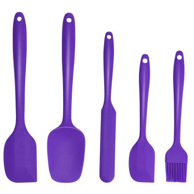 China Sustainable 2021 New 5pcs Silicone Spatula Kitchen Utensil Set - Different Food Grade Silicon Spatula And Oil Brush for sale