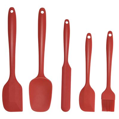 China Viable Factory Wholesale 5pcs Silicone Spatula Kitchen Utensil Set - Different Food Grade Silicon Spatula and Oil Brush for sale