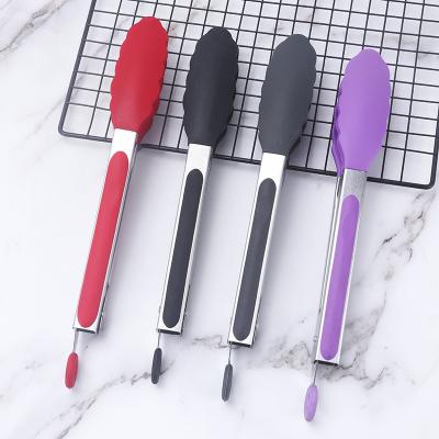 China Factory Kitchen Food Clip Tongs Professional Silicone Stocked Food Clip Silicone Food Clip Tongs Cooking BBQ Serving Tongs for sale