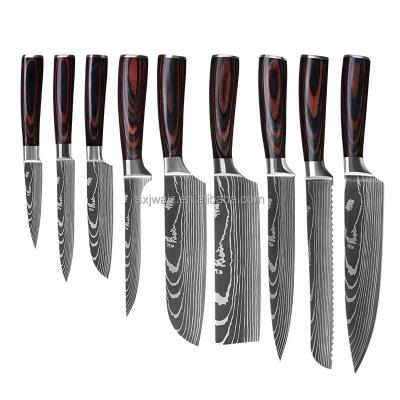 China 2021 Viable 5pcs Amazon Top Selling Kitchen Knife Premium German Steel Kitchen Knife for sale