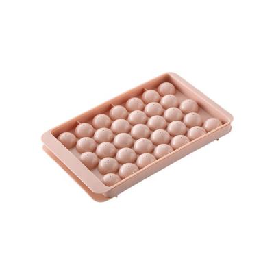 China Viable New Product Round Ice Tray With Lid Plastic Ice Cube Mold Popsicle Mold for sale