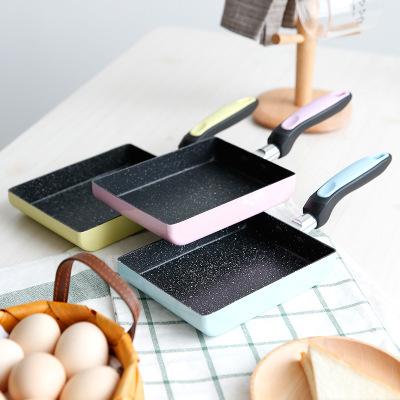 China Eco-Friendly Medical Japanese Omelet Pan Rectangle Frying Pan Pancake Stone Egg Tamagoyaki Nonstick Kitchen Cookware for sale