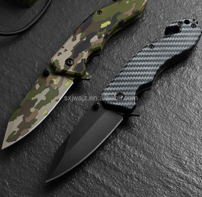 China One-hand Outdoor Survival Pocket Knife Slide Design Folding Open Tactical Three-Dimensional Knife Small Made of Stainless Steel Blade for sale