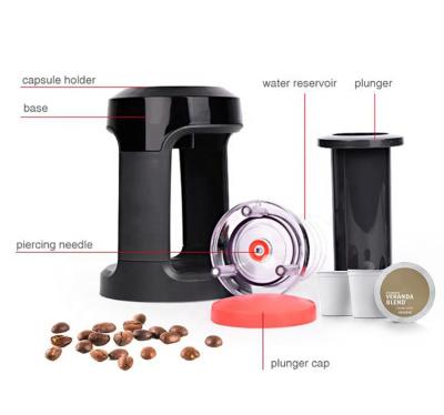 China 2021 Hotel User Manual Hand Pressure Mini French Quickly Espresso Coffee Portable Home Tea Maker Machine for sale