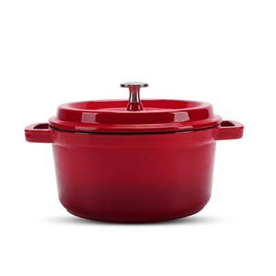 China Sustainable New Kitchenware Enamel Cast Iron Cooking Pots Cookware for sale