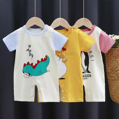 China Summer Treasure Baby Onesies Romper Cartoon Baby Short Sleeve Newborn Male Thin Breathable Romper Female Summer Pajamas for sale