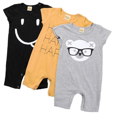 China Summer men's and women's baby cotton short-sleeved boxer overalls polyester/cotton children's clothing for sale