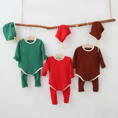 China Spandex/Cotton Long Sleeve One Piece Autumn And Winter New Baby One Piece Costume Infant Christmas Clothes Winter Clothes for sale