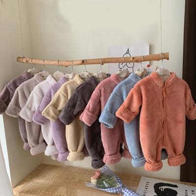 China Pet Friendly Suit Bag Hatsuit Spandex/Cotton Plush Skin Newborn Baby Jumpsuit Thickened Winter Warm INFANT JUMPSUIT for sale