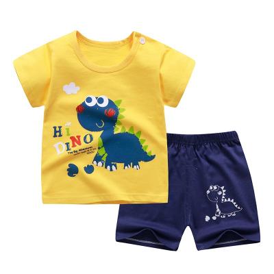 China Hot Selling Sweet Japanese Boy Suit Sleeveless Vest Shorts Print 2021 Summer Cute Two-Piece Set Clothes Support Packing Sweet NC 3000; NHS for sale