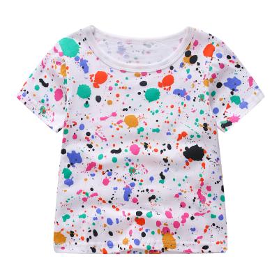 China Children's Tales T-shirt Cotton Kids Shirts Summer Anti-Shrink Cartoon Clothes Baby T-shirt China Packing Casual Short Sleeve Support Tie Dyed for sale