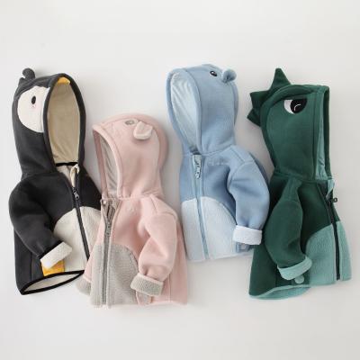 China Autumn Clothes Children's Girls' Fleece Jacket Boy's Jacket Breathable Spring Plus Hooded Fleece Baby Top Clothes for sale