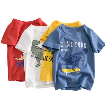 China Breathable children's clothing 2021 summer new style wholesale children's short-sleeved T-shirt male baby clothes for sale