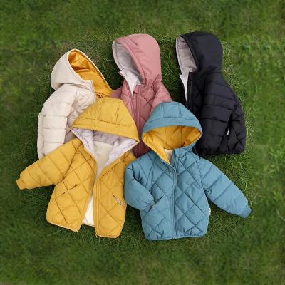 China 2021 Korean Padded Children's Breathable Hooded Cotton-padded Baby Jacket Light Boy's Down Padded Jacket New Children's for sale